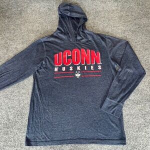 UConn Huskies Hoodie Pullover Sweatshirt Mens Large Blue Long Sleeve Athletic